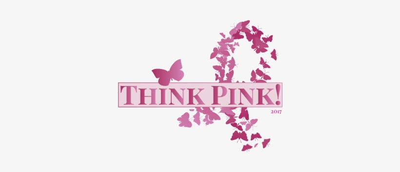 Think Pink Logo - Breast Cancer Butterflies - Tote Bags, transparent png download