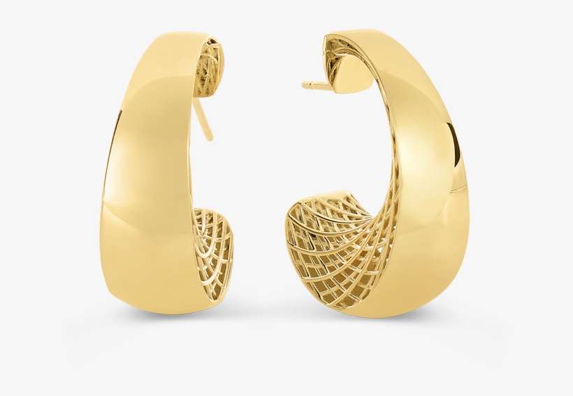 Roberto Coin Golden Gate 18k Yellow Gold J - Earrings, transparent png download