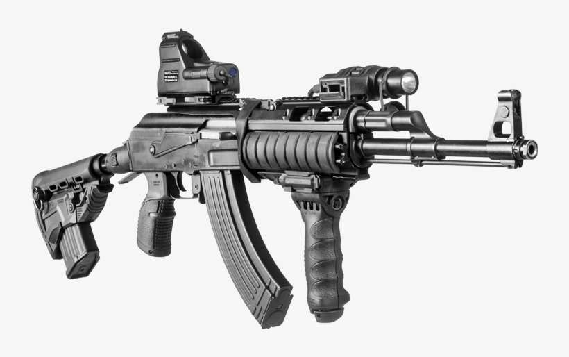 Fab Defense M4-akmil P M4 Folding Collapsible Buttstock - Ak 47 With M4 Stock, transparent png download