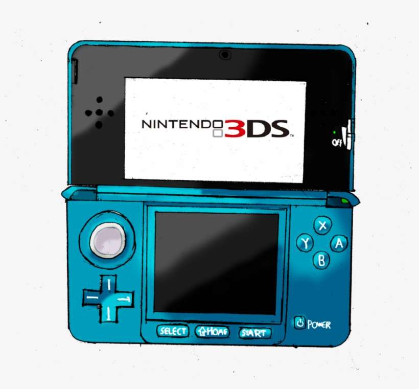 Clipart Black And White Nintendo Ds By Spazjackrabbit - Nintendo - Stylus - Turquoise - For Nintendo 3ds -, transparent png download