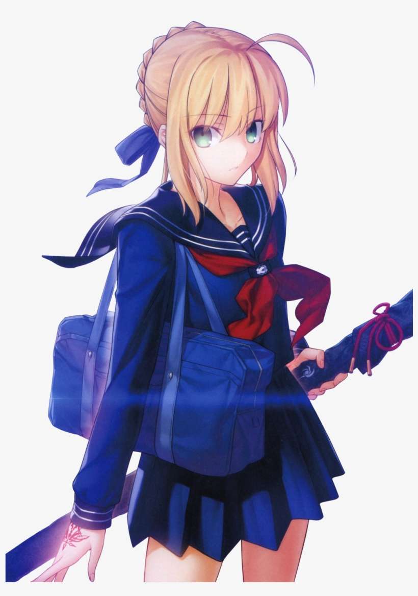 No Caption Provided - Fate Saber School Uniform, transparent png download