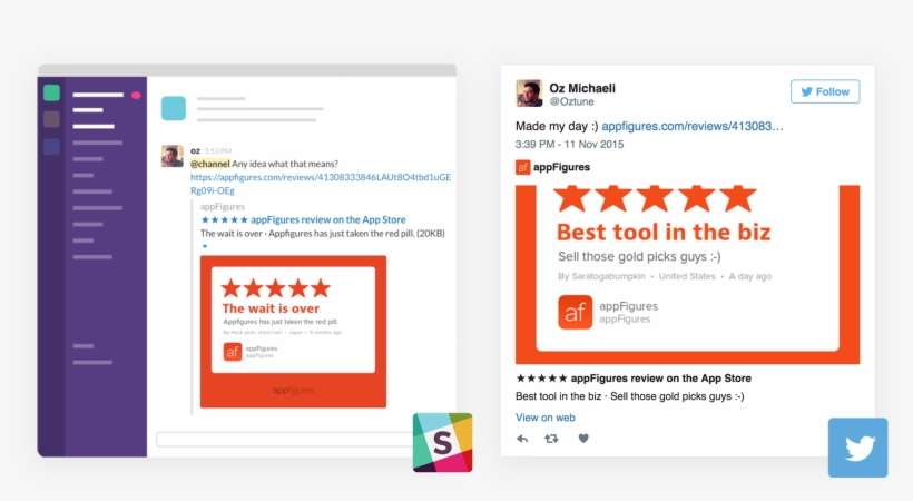 Share App Store Reviews To Slack, Twitter, And Other - Review Cards, transparent png download