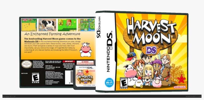 Harvest Moon Ds Box Cover - Harvest Moon Ds (us Version), transparent png download