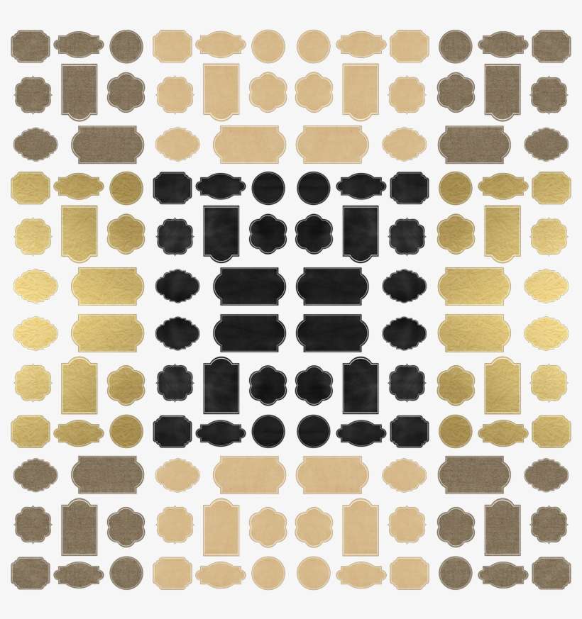 Burlap Gold Foil Vintage Paper Chalkboard Labels Fabric - Simplified Planner Bundle, transparent png download