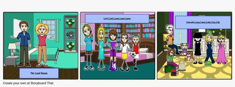 Loud House Luan Leni And Lola, transparent png download