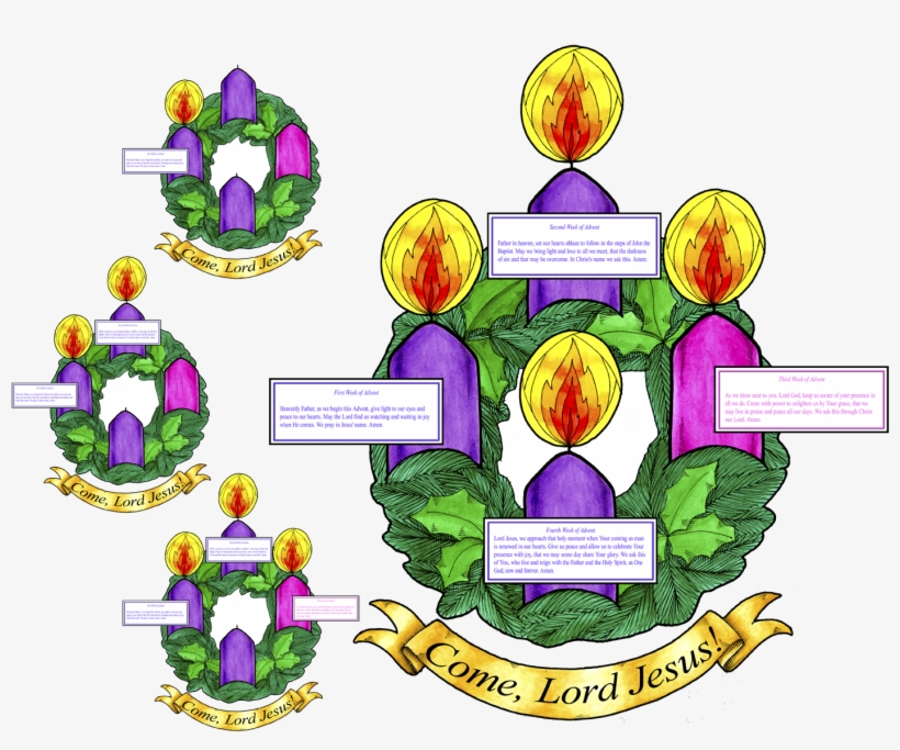 Cutout Advent Wreath - Advent Wreath With Label, transparent png download