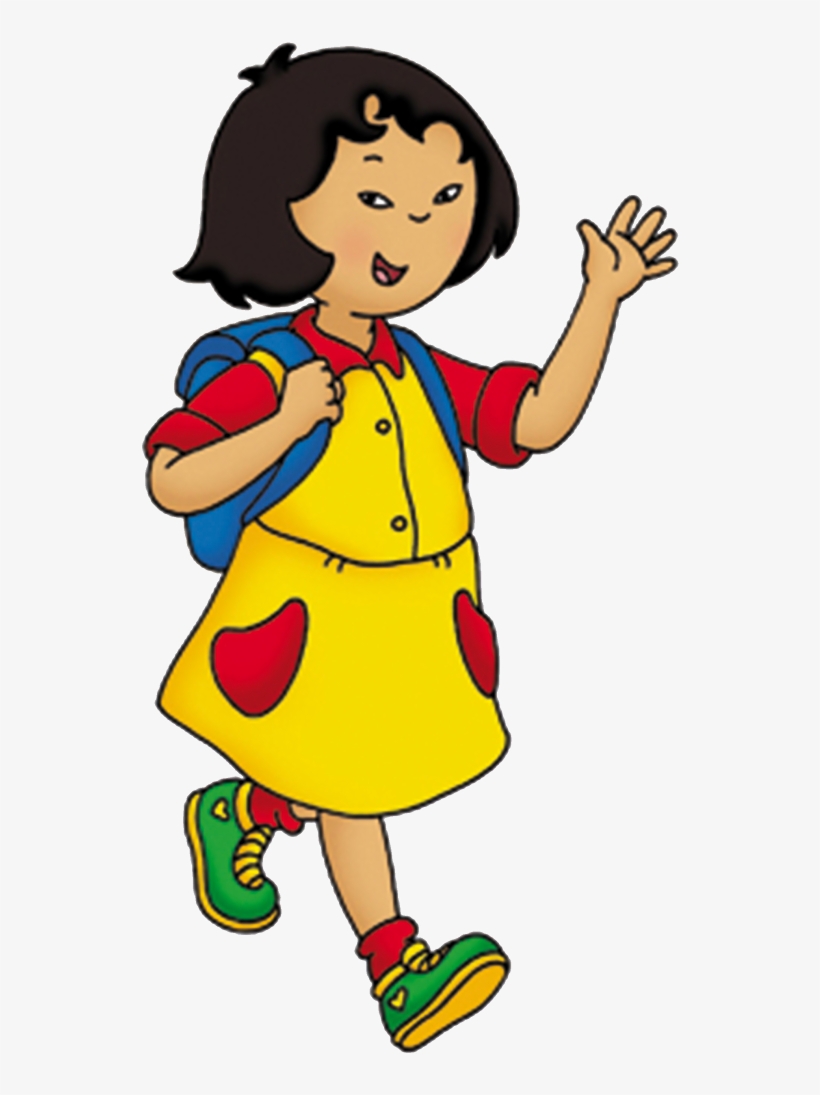 Caillou's Friends Sarah Walking To School Png - Caillou, transparent png download