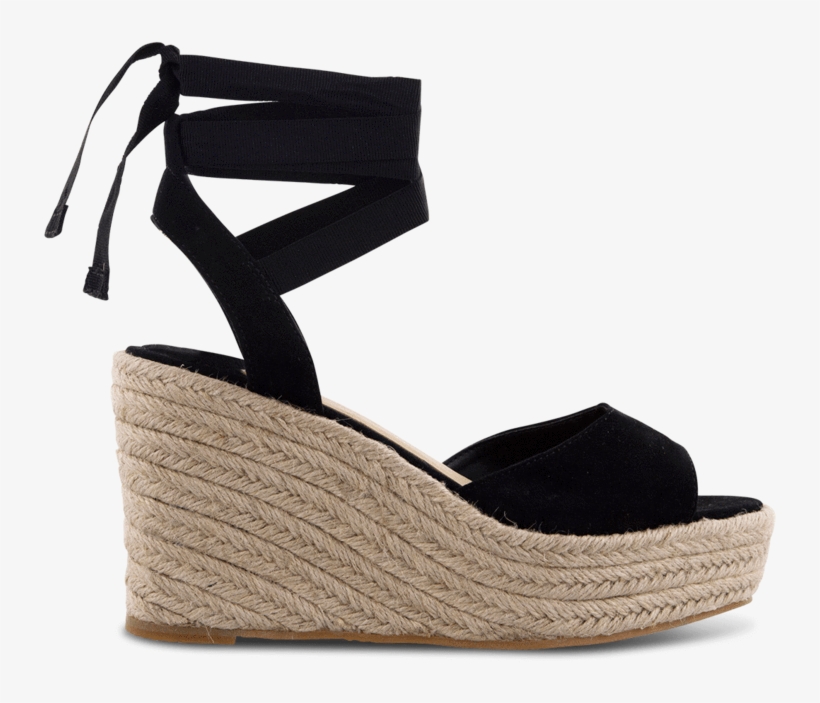 Farah Black Kid Suede Wedges - Tony Bianco Farah Black Kid Suede, transparent png download