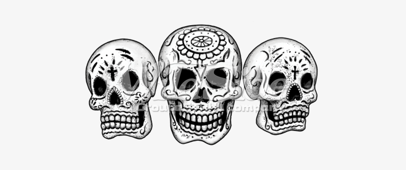 3 Skulls Day Of The Dead - Day Of The Dead Three Skulls, transparent png download
