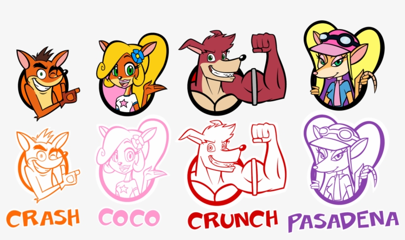 Crash Bandicoot 3d World- Character Icons By Blu3danny - Crash Bandicoot 2017 Characters, transparent png download