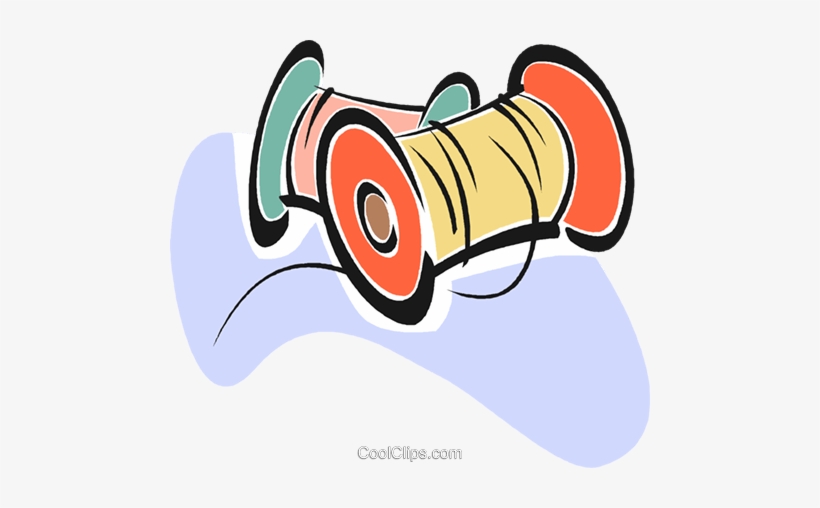 Thread Royalty Free Vector Clip Art Illustration - Rolos De Linha Png, transparent png download