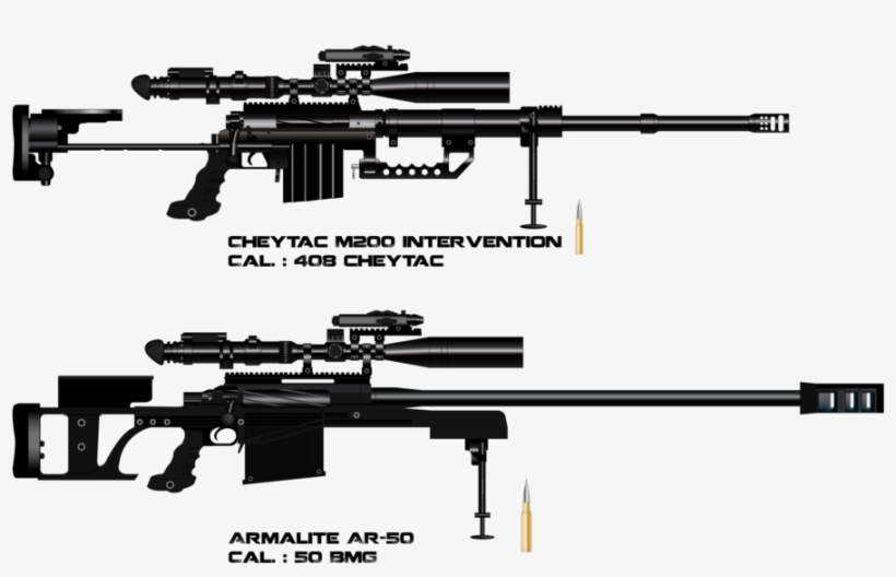 Drawn Sniper Cheytac M200 - M16a1 Modernized, transparent png download