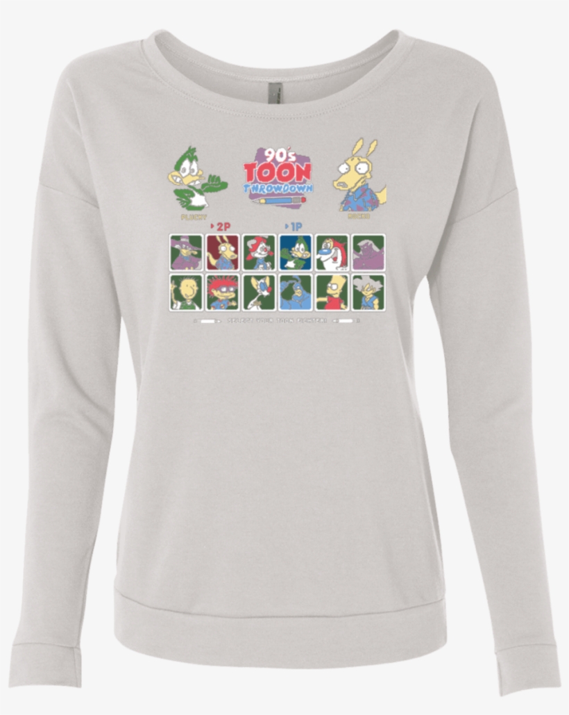 90s Toon Throwdown French Terry Scoop - Sweatshirt, transparent png download