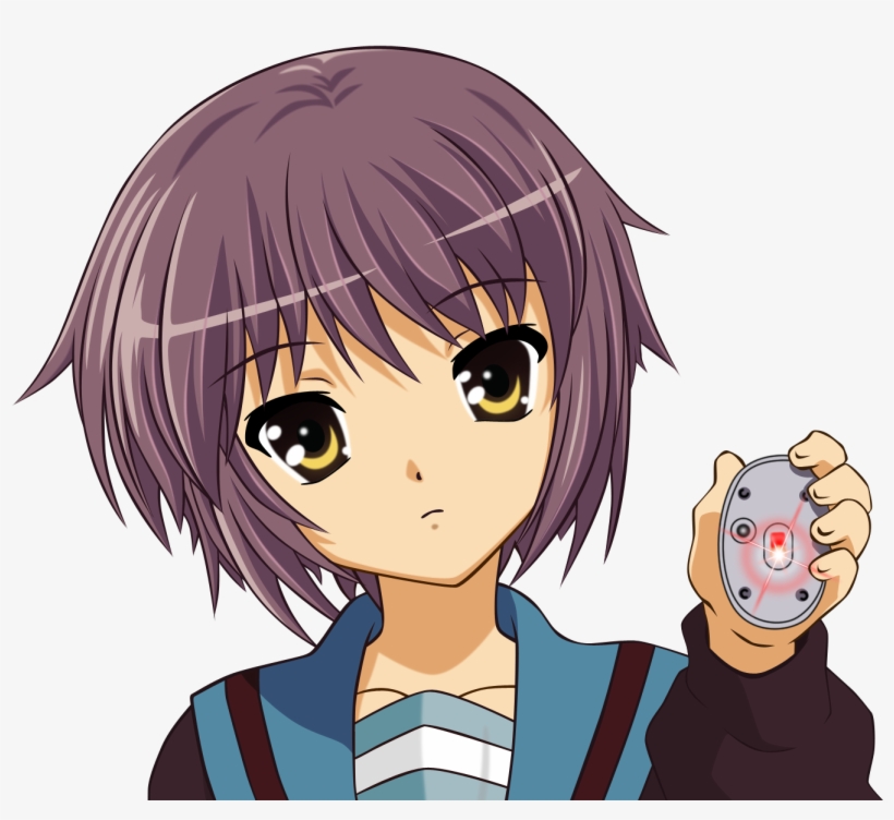 School Uniforms, Nagato Yuki, Transparent, The Melancholy - Personajes De Anime Cabello Corto, transparent png download