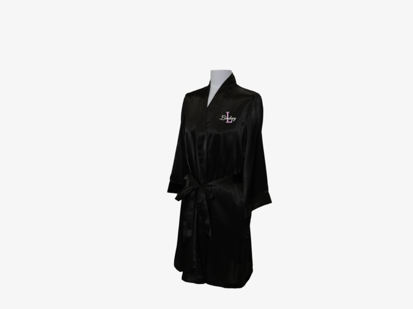 Embroidered Satin Robe - Coat, transparent png download