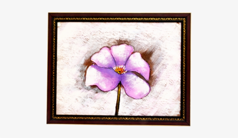Beautiful Single White Flower Canvas Pai - Canvas, transparent png download