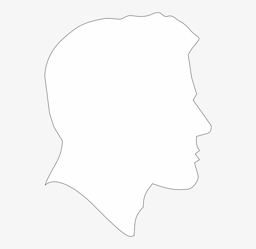 Holi Color Png - Face Silhouette White Png, transparent png download