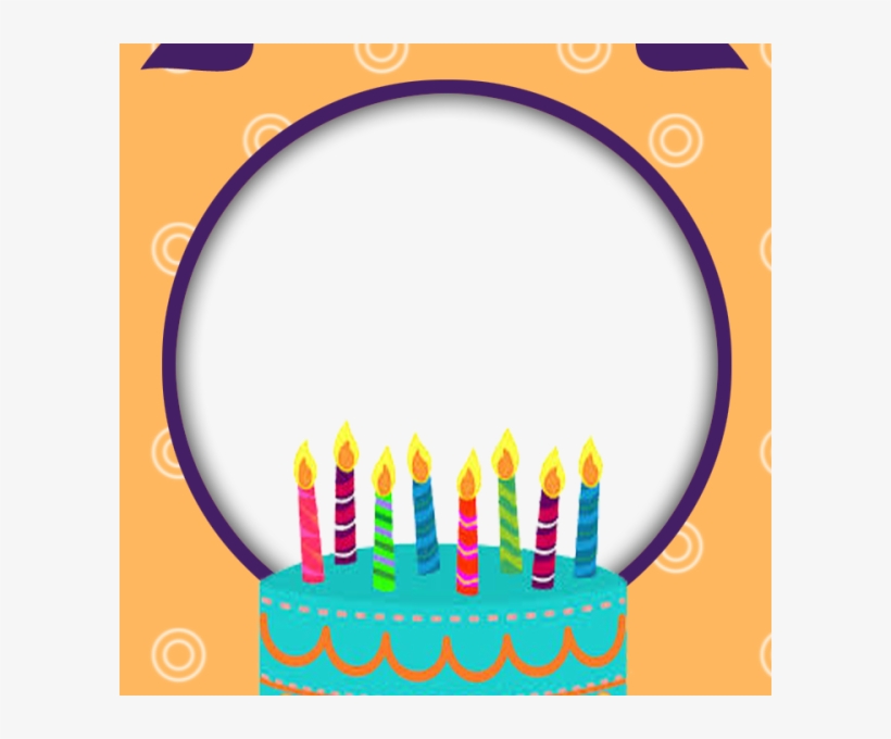 Birthday Frame With Cake - Birthday Cake Frame Png, transparent png download