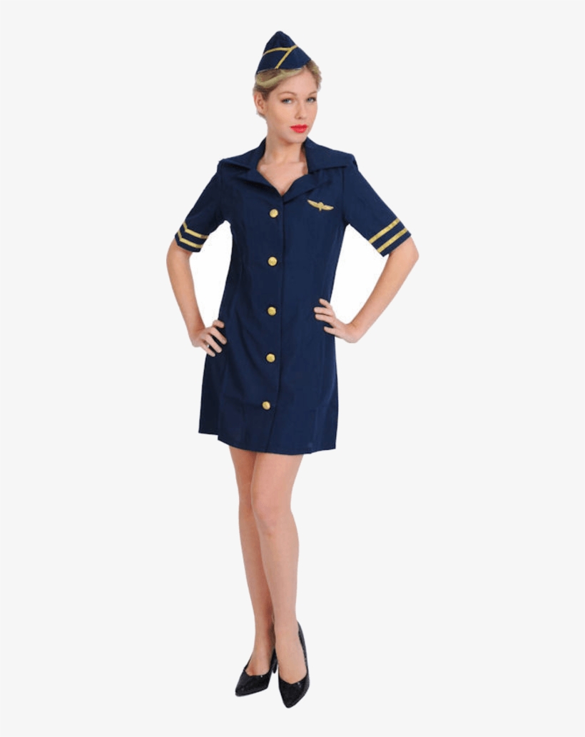 Stewardess Png - Adult Sexy Blue Air Hostess Costume, transparent png download