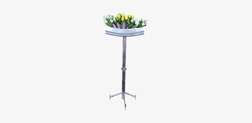 Stainless Steel Flower Stand With Fibre Flower Holder - Stainless Steel Flower Stand, transparent png download