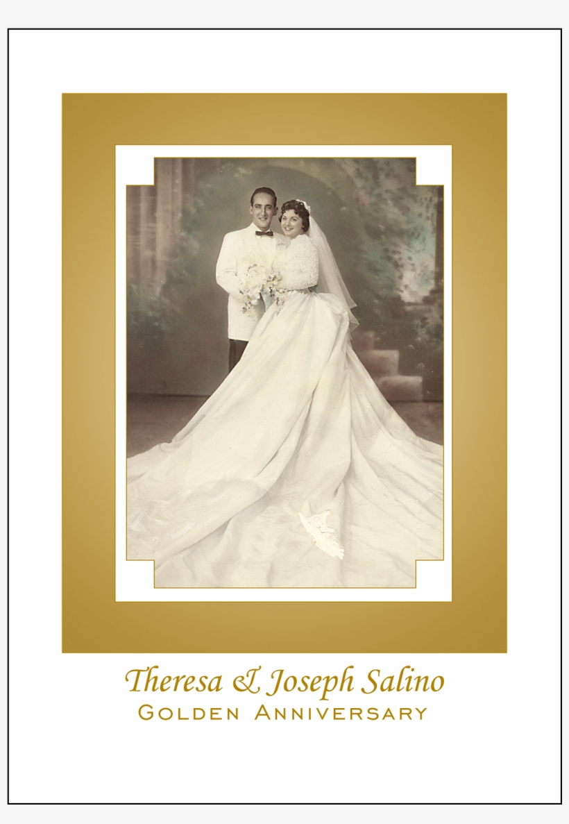 Cover Of 50th Anniversary Party Invitation With Photo - 50th Wedding Anniversary Invitations, transparent png download