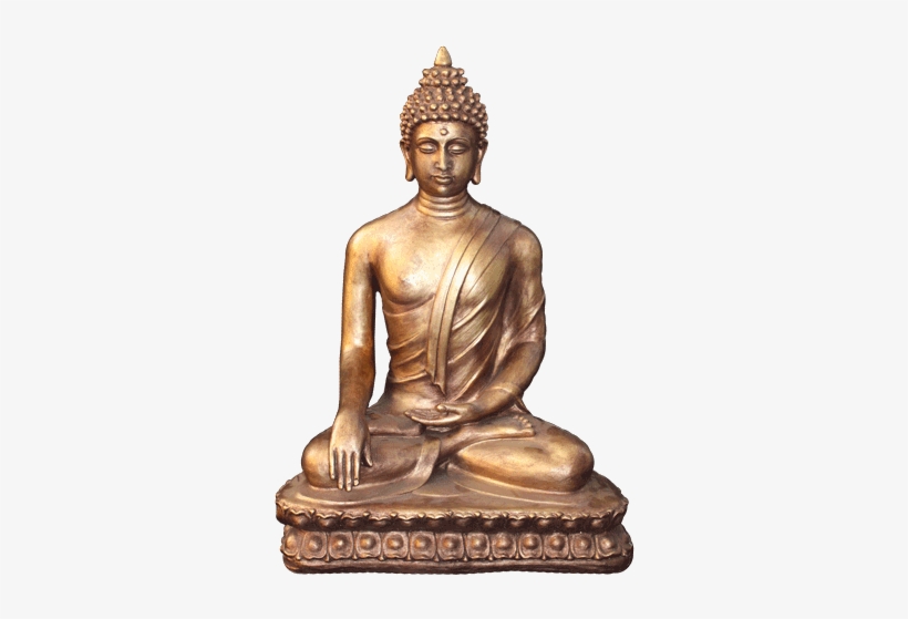 Gold Buddha Statue Png Jpg Black And White Stock - Buddha Gold Statue Png, transparent png download