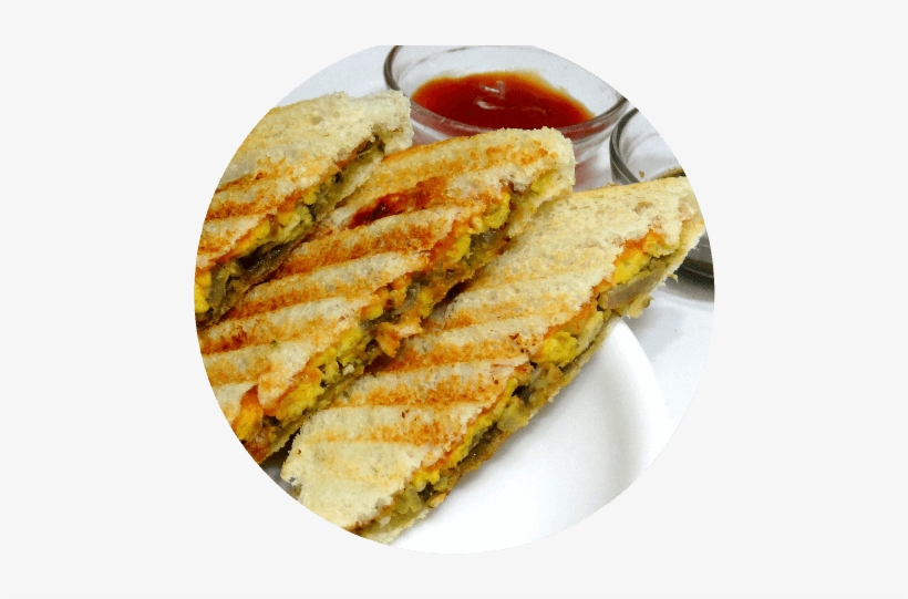 Egg Masala Sandwich Grilled - Egg Bhurji, transparent png download