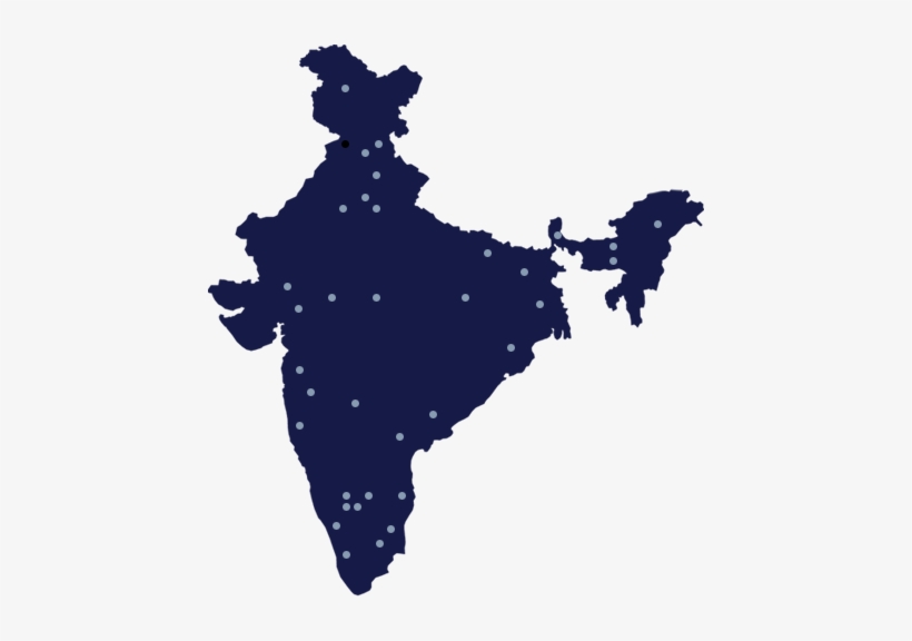 At Present Young Indians Has 42 City Chapters In 25 - Map Of India, transparent png download
