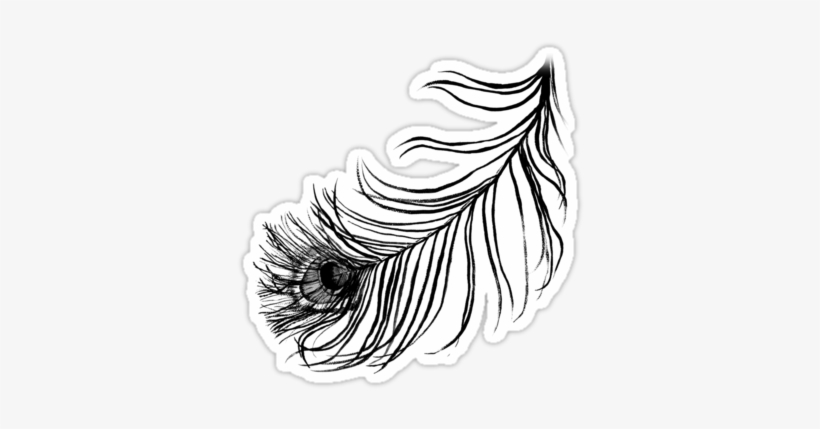 Single Peacock Feather Png 25% Off Iphone And Samsung - Tattoo Of Peacock Feathers Black And Grey, transparent png download