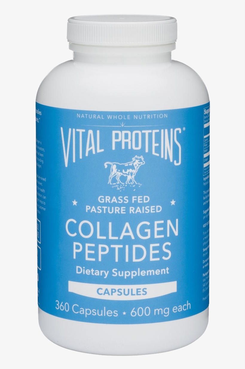 Collagen Peptides, 600 Mg, 360 Capsules - Vital Proteins Collagen Peptides Capsules, transparent png download