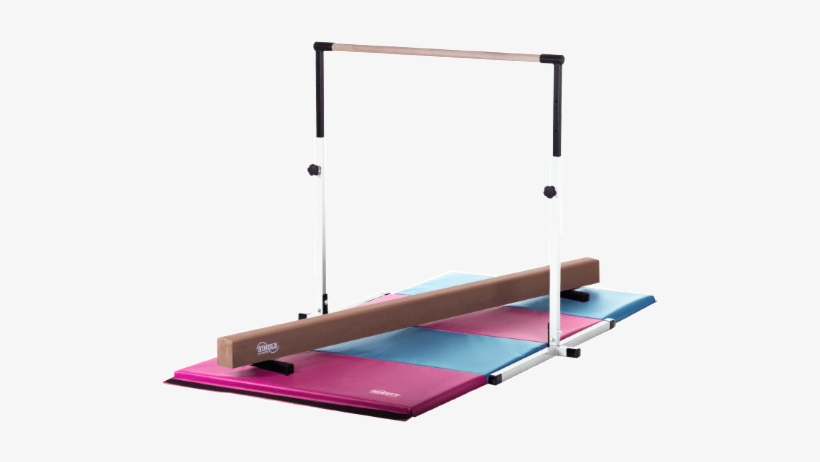 White Horizontal Bar, Tan Balance Beam, Pink/light - Types Of Bars In Gymnastics, transparent png download