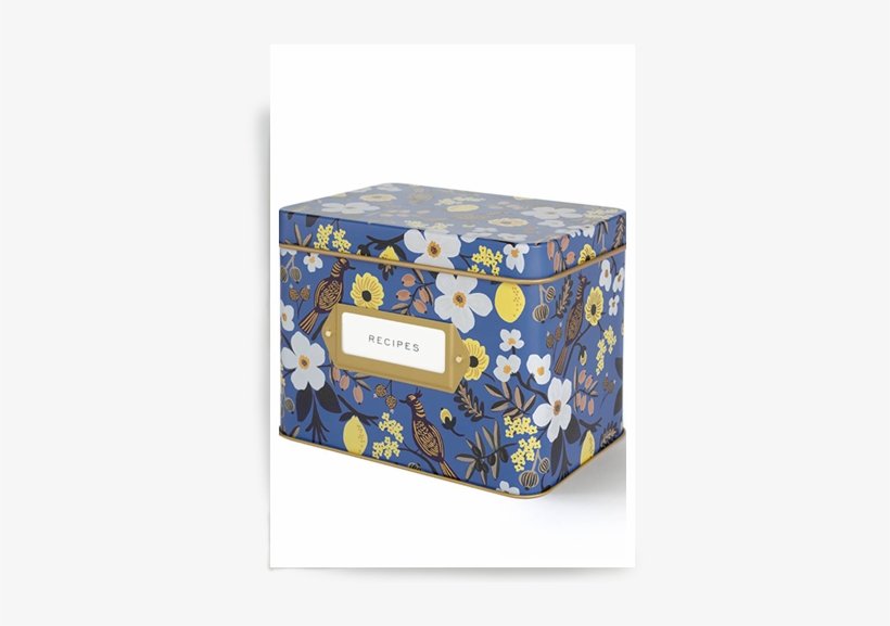 Capri Tin Recipe Card Box - Rifle Paper Co Recipe Box, transparent png download