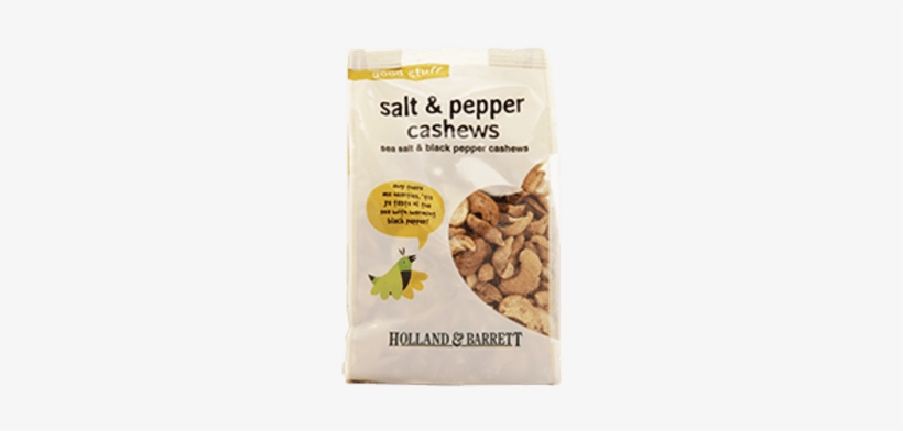 Holland & Barrett Salt & Pepper Cashew Nuts 250g - Holland & Barrett Salt & Pepper Cashew Nuts, transparent png download