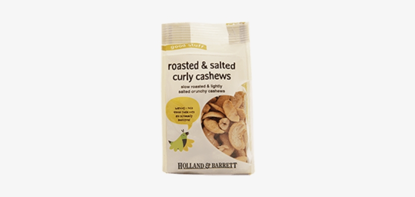 Holland & Barrett Roasted & Salted Cashew Nuts 100g - Holland & Barrett Roasted & Salted Curly Cashews, transparent png download