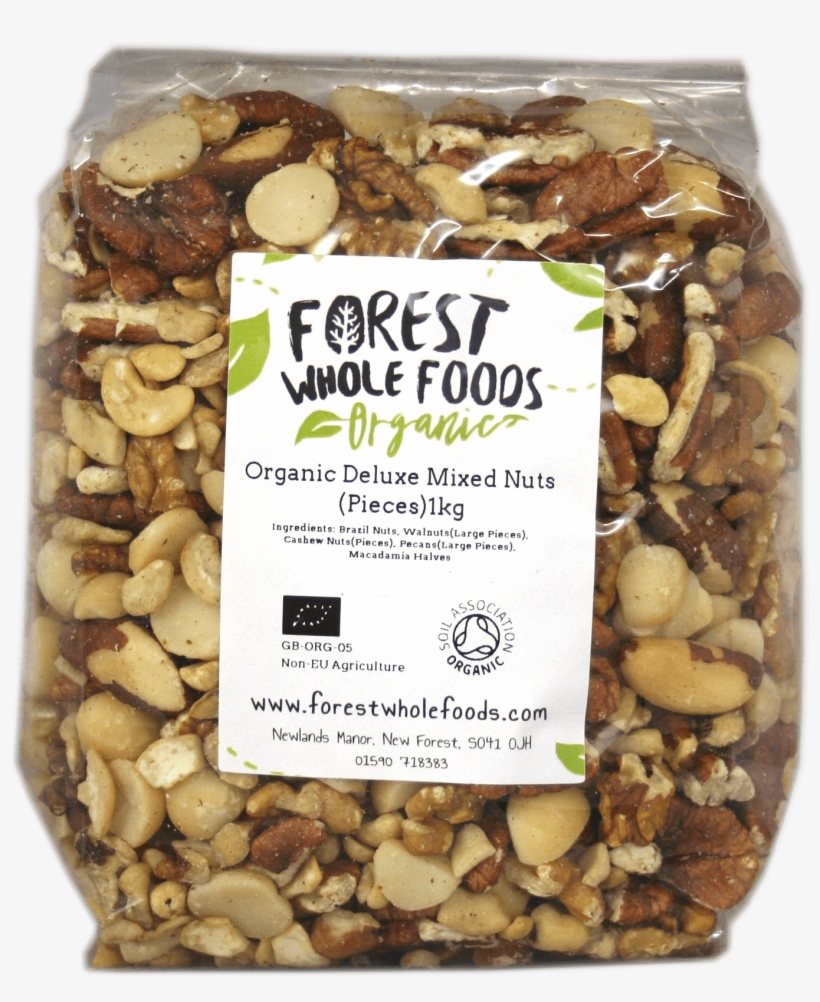 Organic Deluxe Mixed Nuts Pieces 1kg - Organic Spirulina Powder 125g, transparent png download