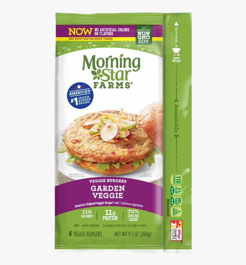 Garden Veggie Burgers - Morning Star Burgers, transparent png download