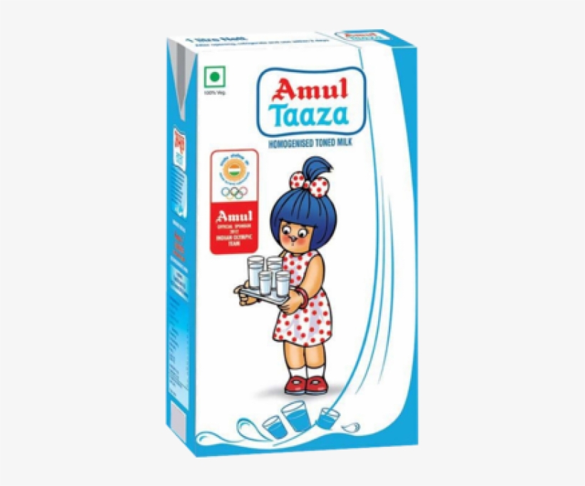Amul Taaza Homogenised Toned Milk, transparent png download