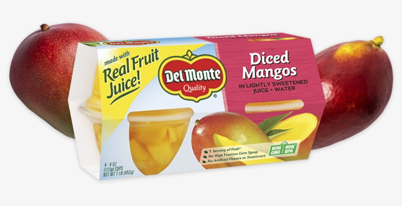 Mango, Fruit Cup® Snacks - Del Monte Mandarin Oranges In Light Syrup 4-4 Oz. Cup, transparent png download