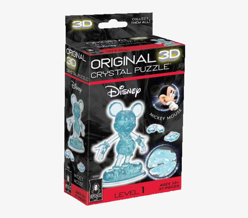 3d Mickey Mouse Crystal Puzzle - 3d Crystal Puzzle Disney Mickey Mouse, transparent png download