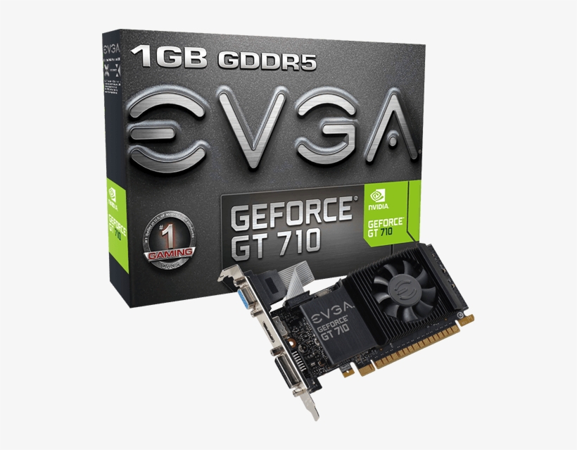Evga Geforce Gt 710, 01g P3 3711 Kr, 1gb Gddr5, Low - Evga Geforce Gt 710 2gb Ddr3, transparent png download