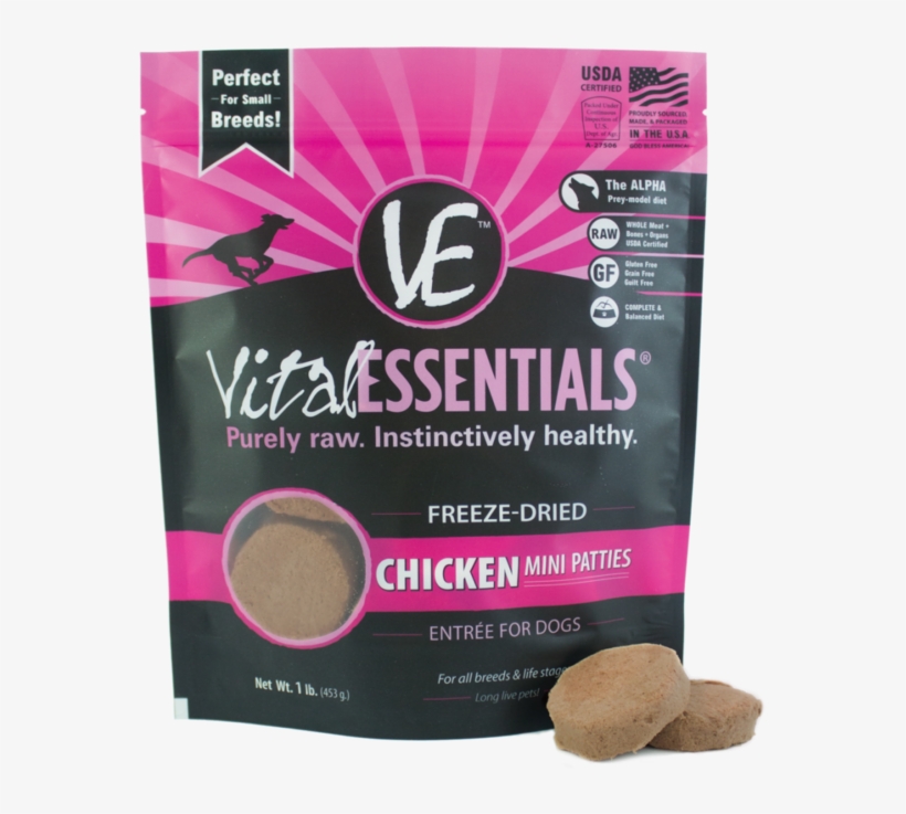 Vital Essentials Freeze Dried Grain Free Chicken Mini - Vital Essentials Beef Nibs, transparent png download