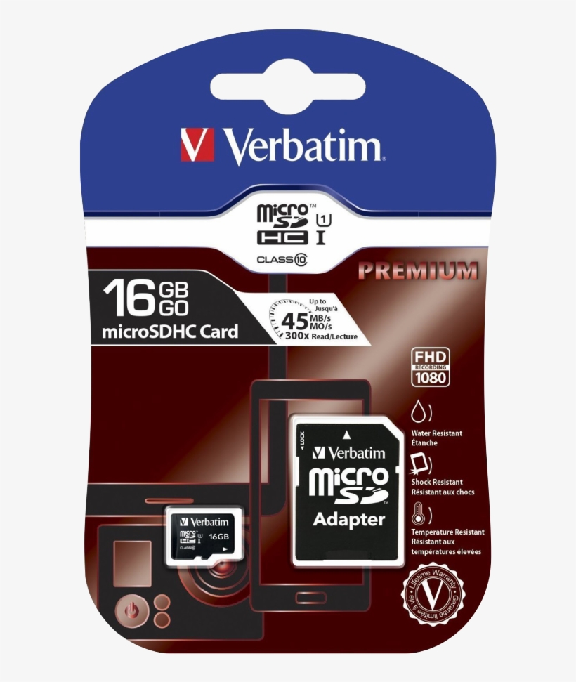 Verbatim Sd Card 16, transparent png download