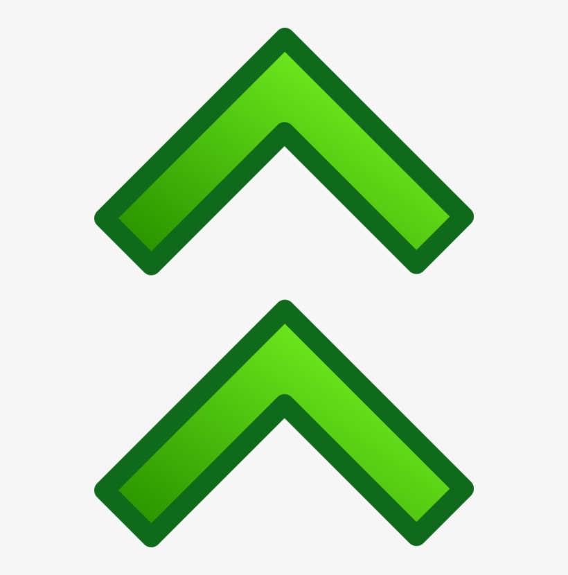 Green Up Double Arrows Set Svg Clip Arts 426 X 583, transparent png download