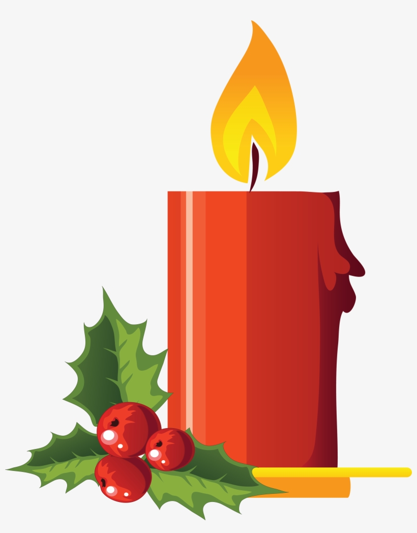 Candle Clipart Holly - Candle Clip Art Png, transparent png download