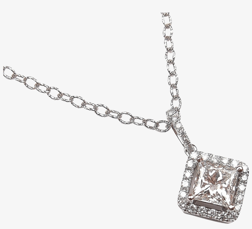 28 Collection Of Necklace Drawing Png - Princess Cut, transparent png download