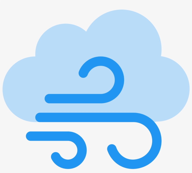 Computer Icons Weather Wind Rain Clip Art - Windy Weather Icon, transparent png download
