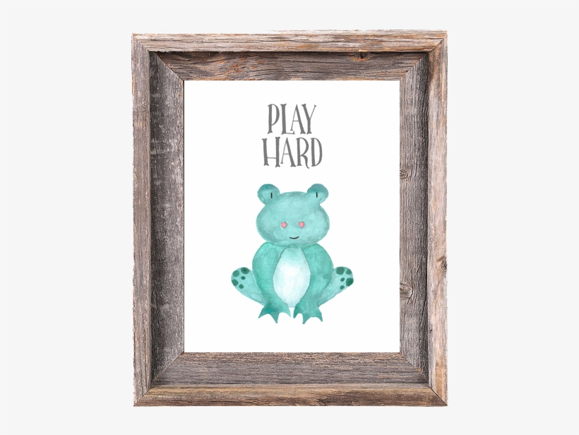 Frog Play Hard - 8x10 Picture Frames -signature Barnwood Reclaimed Wood, transparent png download