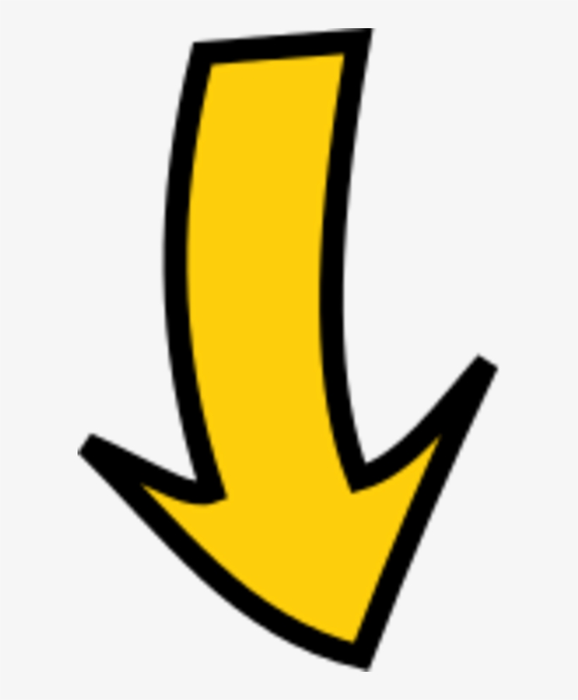 Picture Of An Arrow Pointing Down Free Download Clip - Yellow Arrow Pointing Down, transparent png download