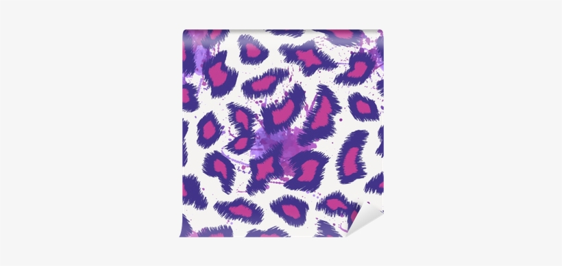 Vector Cute Seamless Pattern With Animal Skin And Watercolor - Watercolor Painting, transparent png download
