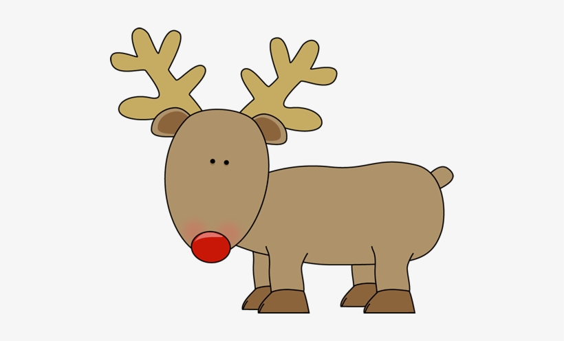 Cute Reindeer Christmas Clipart - Reindeer Clip Art, transparent png download